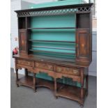 An 18th century oak dresser,