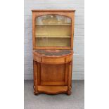 An unusual 19th century birdseye maple side cabinet,