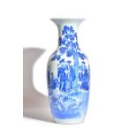 A large Chinese blue and white baluster vase, late 19th/early 20th century,