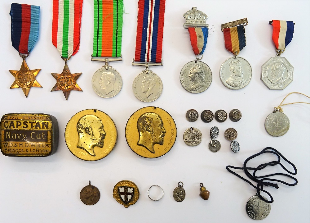 Four Second World War medals, comprising; The 1939-45 Star, The Italy Star,