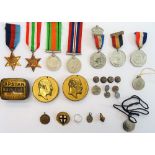 Four Second World War medals, comprising; The 1939-45 Star, The Italy Star,