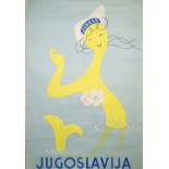 Calera (?) 'Jadran Jugoslavija', Yugoslavian tourism poster, circa 1950, lithograph in colours,