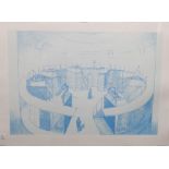 Ilya Kabakov (b. 1933) Crypt, colour lithograph, signed and numbered 3/200, 43cm x 61.5cm.