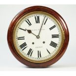 A mahogany cased 10 inch dial clock,