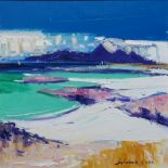 Jolomo (John Lowrie Morrison b.1948), Samua Bay and the Paps of Rum, oil on canvas,