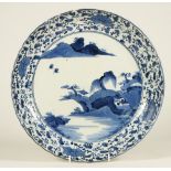 An Arita blue and white dish, Edo period,