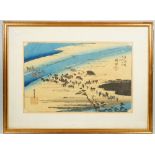 Ando Hiroshige( 1797-1858), a woodblock print, `Shimada',