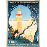 Roger Broders, Tunis L'Orient aux portes de Marseille, French travel poster, circa 1920,