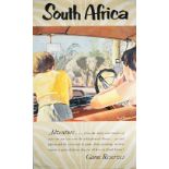 Bernard Sargent 'South Africa' tourism poster circa 1958, printed in Holland by Rotogravue, Leiden,