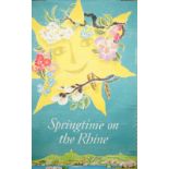S + H Lammle, 'Springtime on the Rhine', 1969, German tourism poster, lithograph in colours,