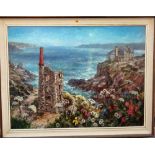 Michael Cadman (1920-2010), Rinsey Head and Wheal Prosper, oil on canvasboard, signed,