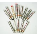 Eight Romeo Y Julieta Cuban single cigars (5x No2 and 3x No 3), all in aluminium tubes,