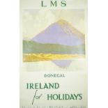 A reproduction poster after Paul Henry; LMS Donegal Ireland for Holidays, printed by