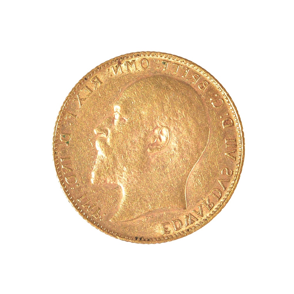 An Edward VII sovereign 1909.