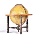 A Malby's 12 inch terrestrial globe, circa 1880, on a turned wooden stand, (a.f.) 45cm high.