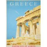 Sharland- Negus 'Greece 'Parthenon of Athens', circa 1952, lithograph in colours printed by M.