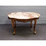 A Rococo revival coffee table,