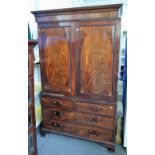 A George III linen press,