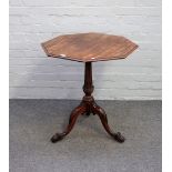 A George III and later mahogany occasional table,