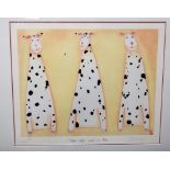 Mackenzie Thorpe (b.1956), Three dogs and a Bee, colour print, signed, inscribed and numbered, 40.