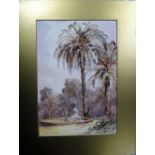 A L Burelot (19th Century), A fountain, Brisbane, watercolour, signed, inscribed and dated 1866,
