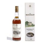 One bottle of The Macallan 12 year old single Highlands malt Scotch whisky,