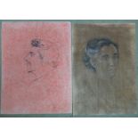 Anthony Christian-Howard, a folio of assorted mainly red chalk drawings,