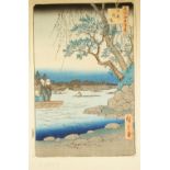 Ando Hiroshige ( 1797-1858), a Japanese woodblock print,