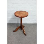 A 19th century provincial French elm and pine circular tripod occasional table,