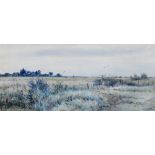 Robert Winter Fraser (1872-1930), Hickling, Norfolk, watercolour, signed and inscribed, 24cm x 53cm.