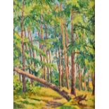 Fernand Pinal (1881-1958), Chemins les Sapins, Oil on Board, signed, 34cm x 26cm.