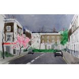 D** (20th century), London street scene, watercolour, indistinctly signed and dated '78,