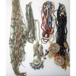 A collection of Asian necklaces,