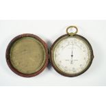 A Negretti & Zambra brass cased compensated barometer, early 20th century,