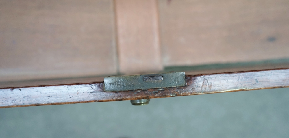 A mid-19th century teak two part secretaire campaign chest, - Image 10 of 10