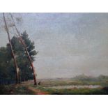 Dutch or Belgian school, 19th/20th century, Landscape, oil on canvas, 34cm x 44cm.
