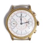An Eberhard & Co formerly gilt metal cased gentleman's chronograph wristwatch,