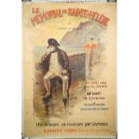 Jean de Pale ologue, Le Memorial de Sainte Helene, French literary vintage book poster, circa 1890,