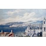 Continental school (19th century), an Italian coastal town, watercolour, 19cm x 31cm.