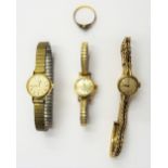 An Omega 9ct gold cased lady's wristwatch,