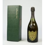 One bottle 1980 Dom Perignon vintage champagne, boxed.