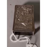 A Chinese export silver matchbox cover, mark of Luen Hing, late 19th/early 20th century,