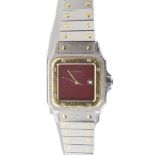 A Cartier Automatique steel and gold gentleman's quartz bracelet wristwatch,