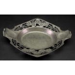 An Art Nouveau Orivit pewter shaped oval