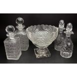 A George III style glass pedestal fruit