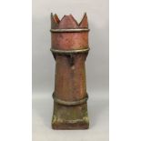 A Wilcock & Co Leeds Crown chimney pot, 107cm high x 37cm diameter.