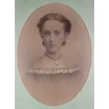 Victorian School, head and shoulder portraits of two young girls,