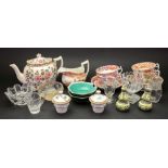 An English early 19th century part tea service, six pieces,
