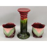 A matched pair of Blakeney lotus moulded jardinieres,