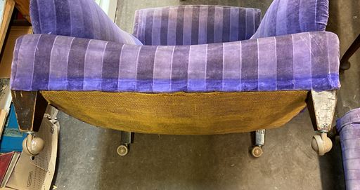 A pair of early 20th century upholstered deep seated armchairs, - Image 9 of 10